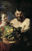 Peter Paul Rubens Satyr und Madchen mit Fruchtekorb Sweden oil painting artist